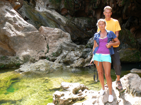 Renata i Michał przy wodospadach