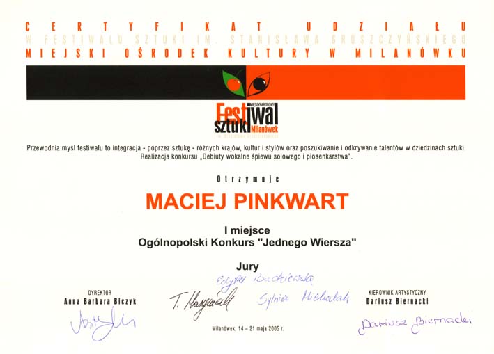 Dyplom z Milan�wka