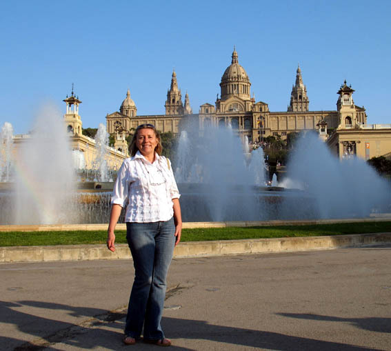 Lidka przed Pa�acem Kr�lewskim w Barcelonie, maj 2006