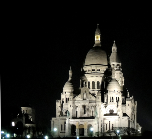 Widok na Sacre Coeur z VI piętra hotelu Avenir