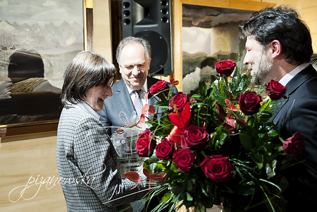 Teresa Jabłońska, birmistrz Zakopanego Janusz Majcher, zastępca burmistrza Mariusz Koperski, 1-02-2013