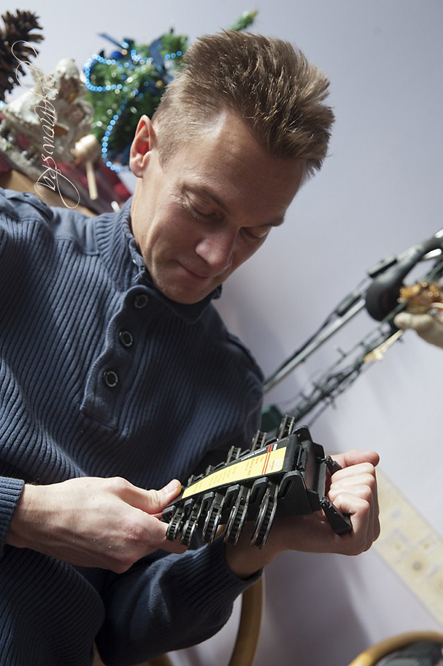 Michał z prezentem technicznym