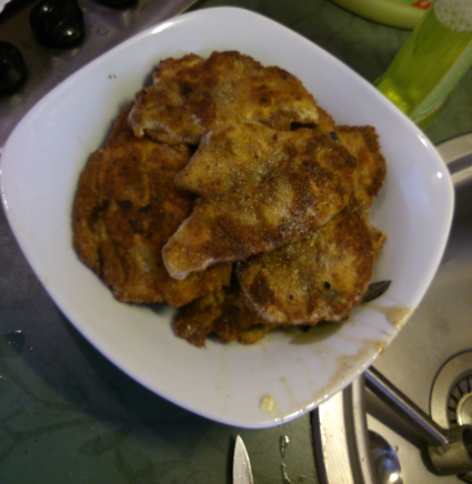 Fląderki - smażenie