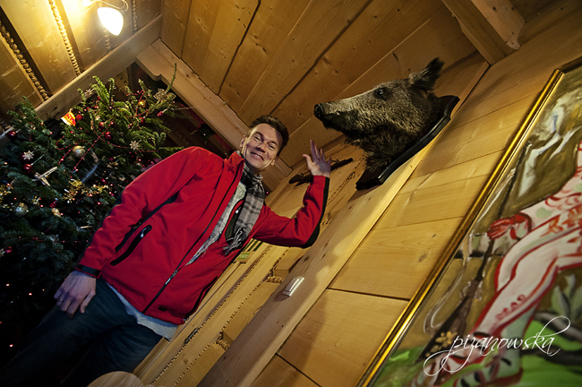 Michal z trupkiem dzika