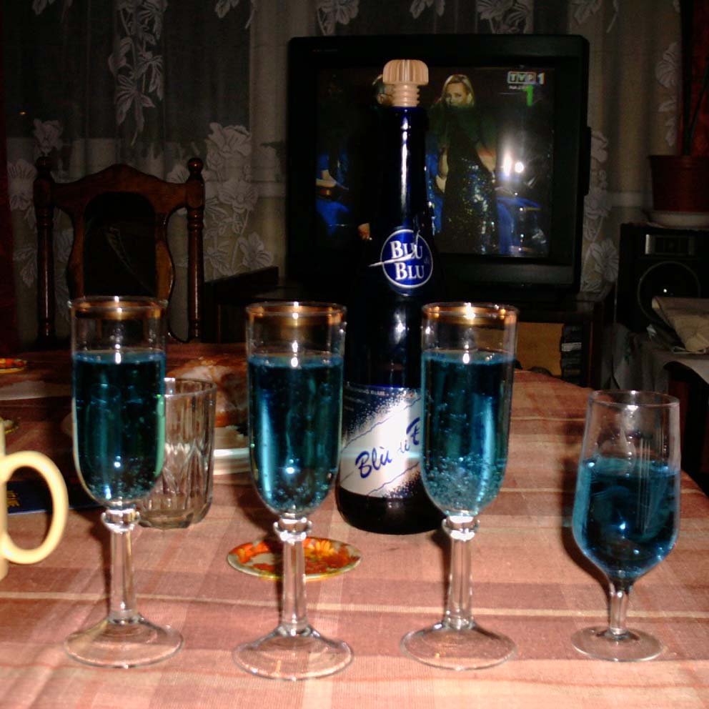 European blue champagne