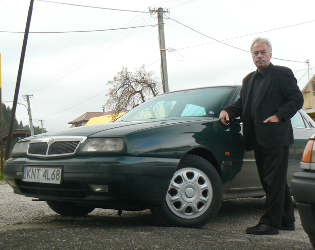 MP z nowo kupion� lanci�, podczas "dziewiczego rejsu" na S�owacj�, 1 XI 2007