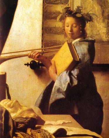 Vermeer - Sztuka malowania, fragment, Wiede, Muzeum Historii Sztuki