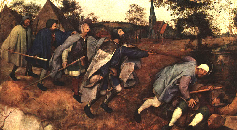 Pieter Brueghel, Przypowie�� o �lepcach (1568). 