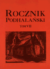 Reprodukcja okadki VII tomu Rocznika Podhalaskiego