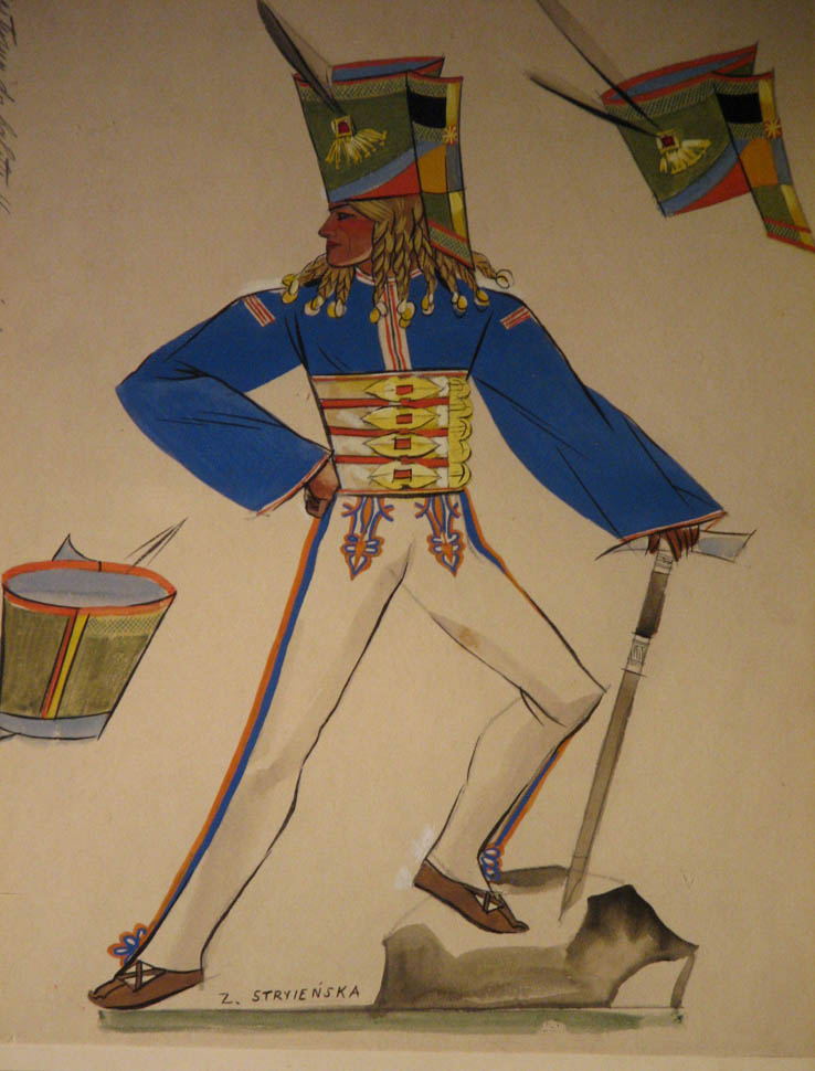 Projekt kostiumu Harnasia autorstwa Zofii Stryjeńskiej