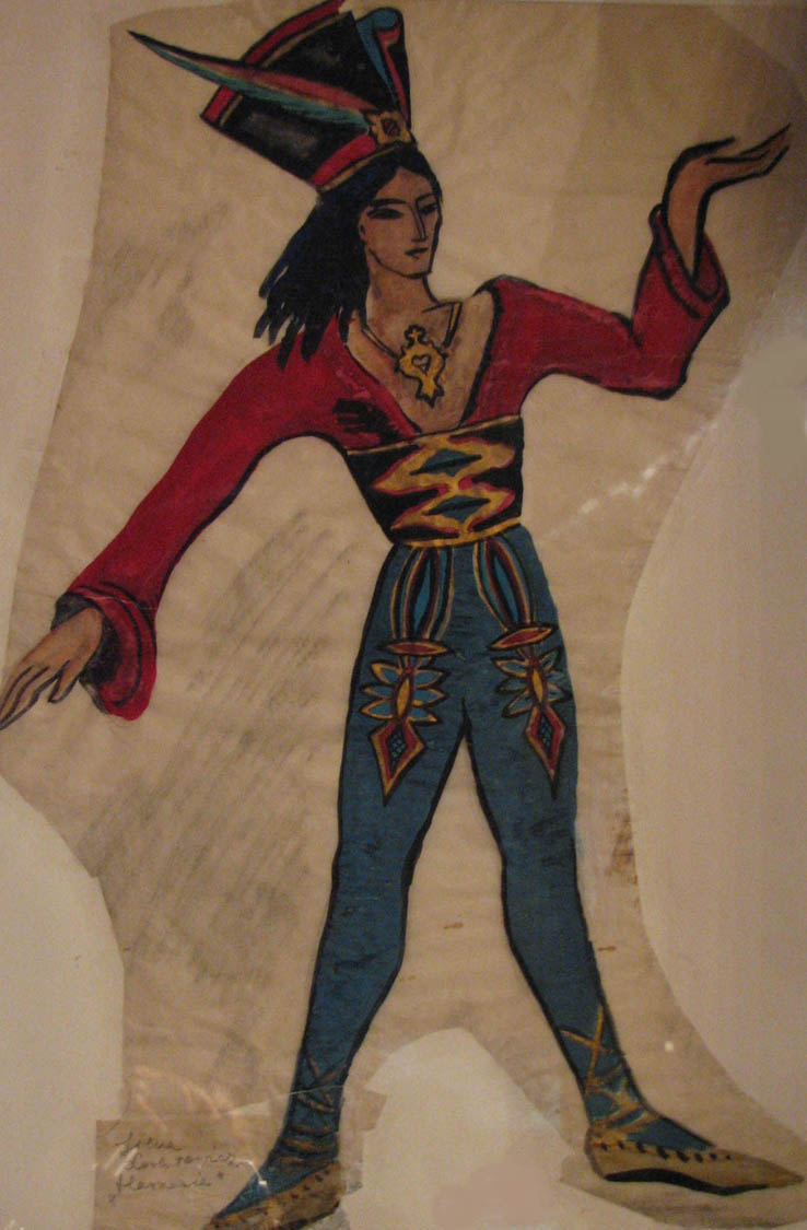 Projekt kostiumu Harnasia autorstwa Ireny Lorentowicz, w zbiorach "Atmy"