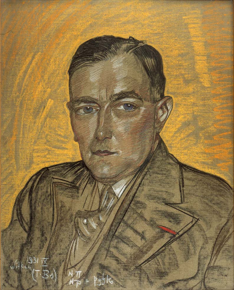 Portret Szymanowskiego autorstwa Witkacego, w zbiorach "Atmy"