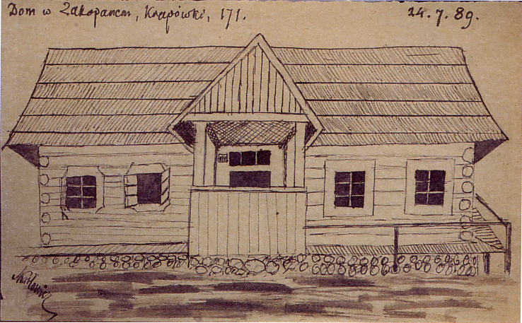 Rysunek M. Karłowicza z 1889 r.